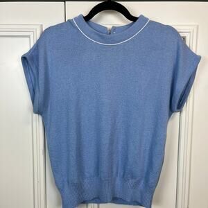 Mita Petite Knit Cap Sleeve Sweater 10P
